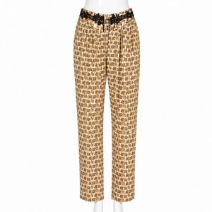 Componix Marsha Brander Pants‎ 8 Brown Floral Vintage 90s High Waist Tapered Leg